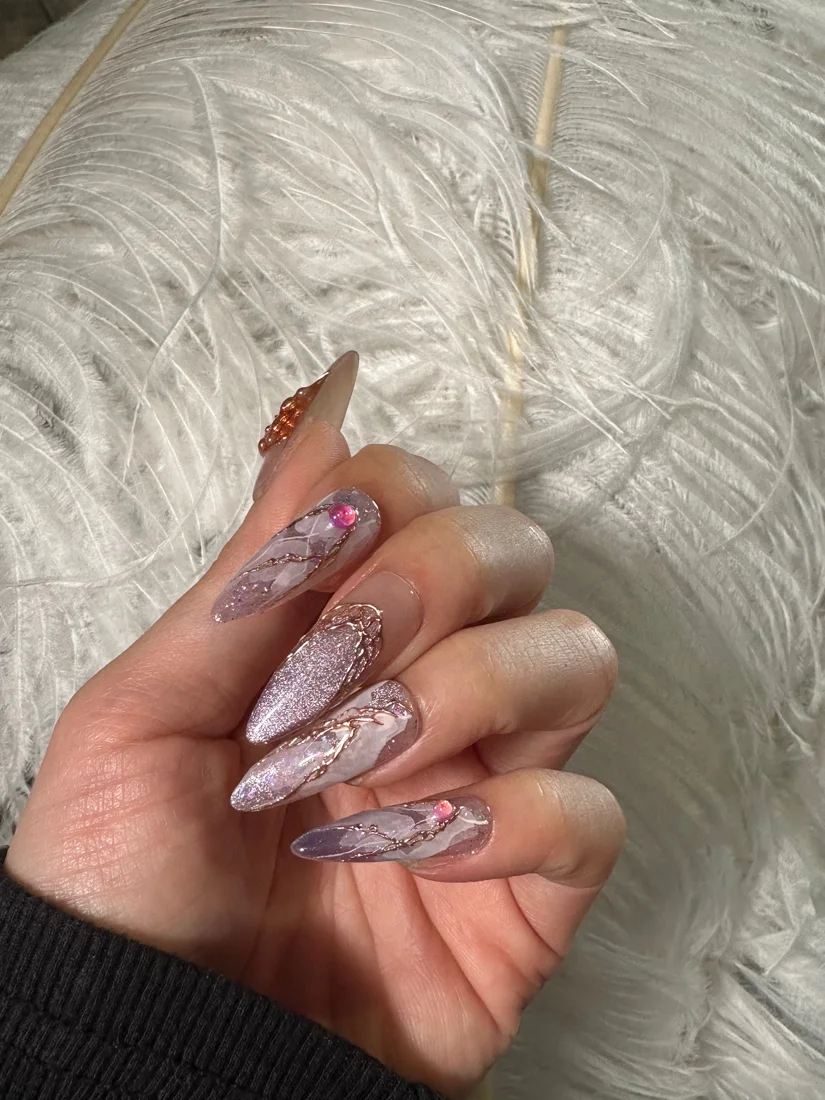 Purple Nymph Press On Nails detail 5