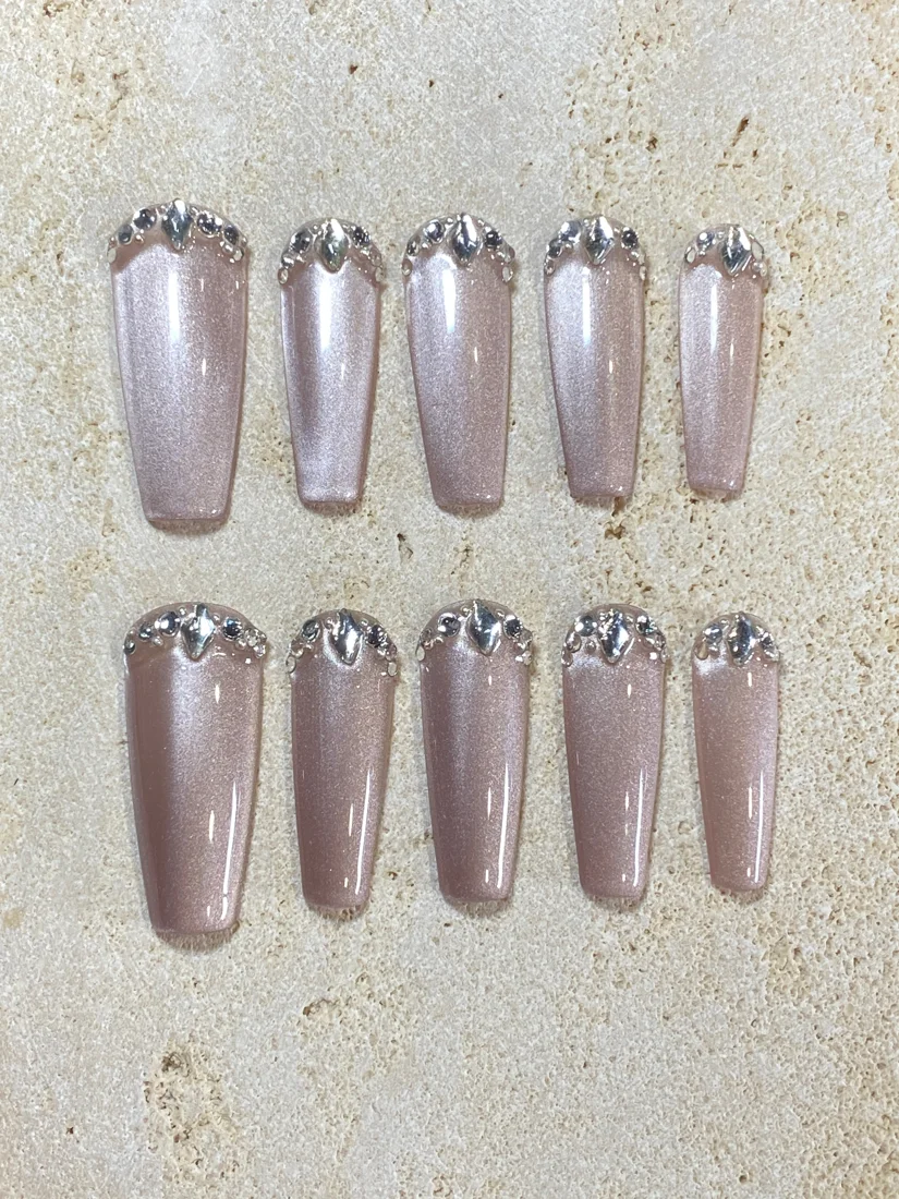 Sweet Pink Press On Nails detail 3
