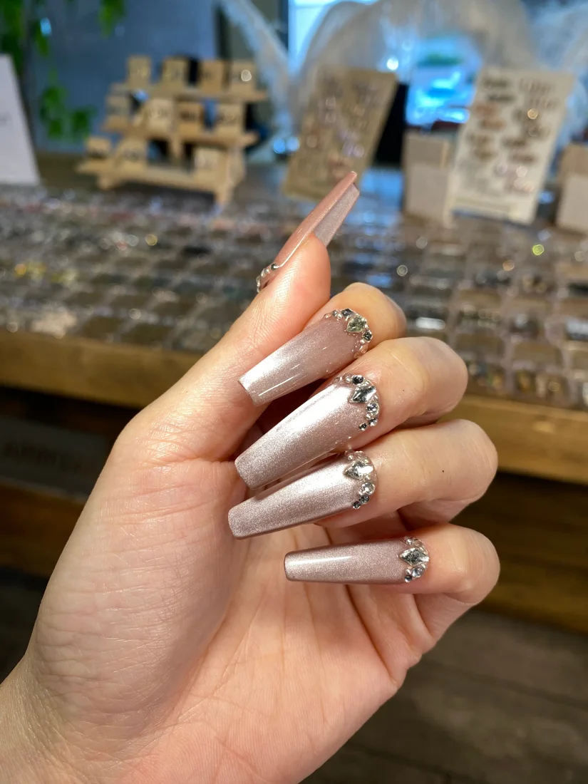 Sweet Pink Press On Nails detail 2