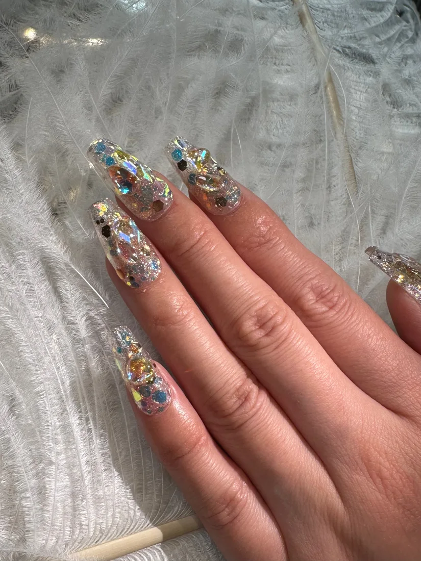 Glitter Bride Press On Nails detail 5