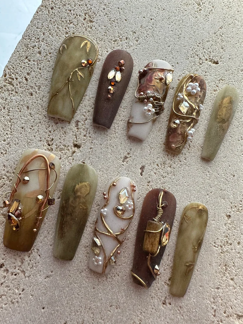 Forest Nymph Press On Nails detail 3