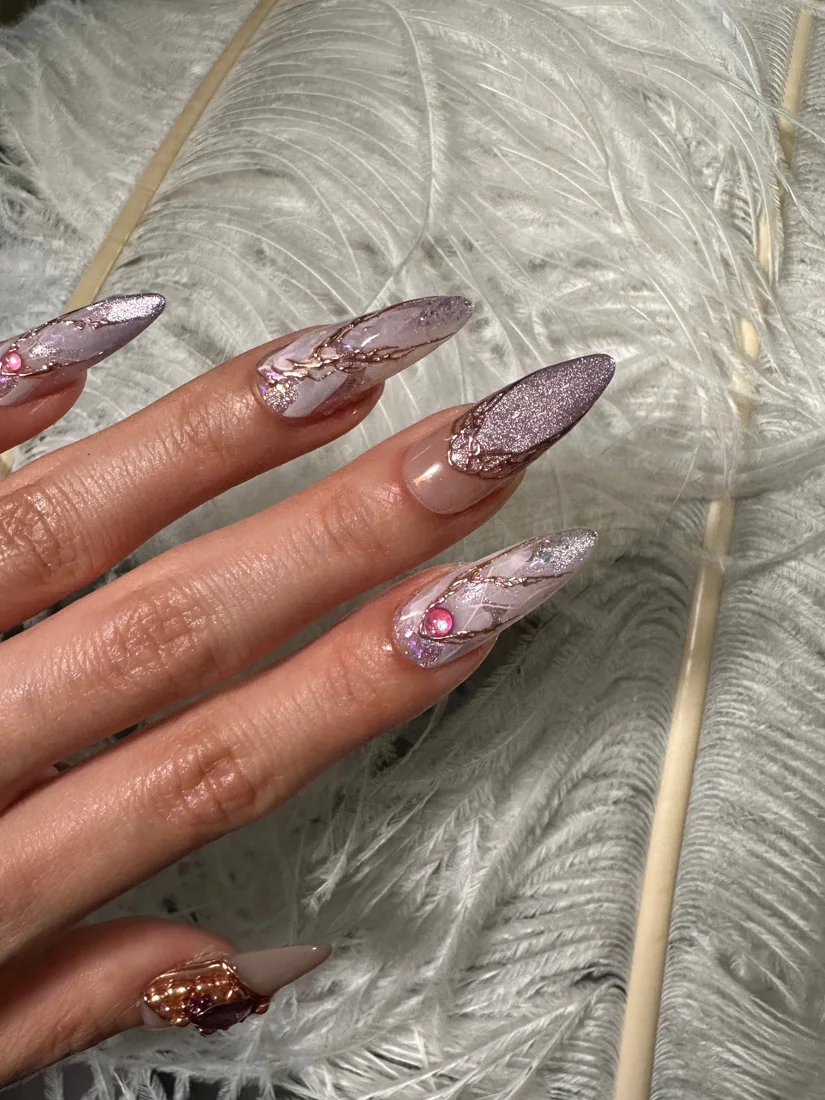 Purple Nymph Press On Nails detail 7