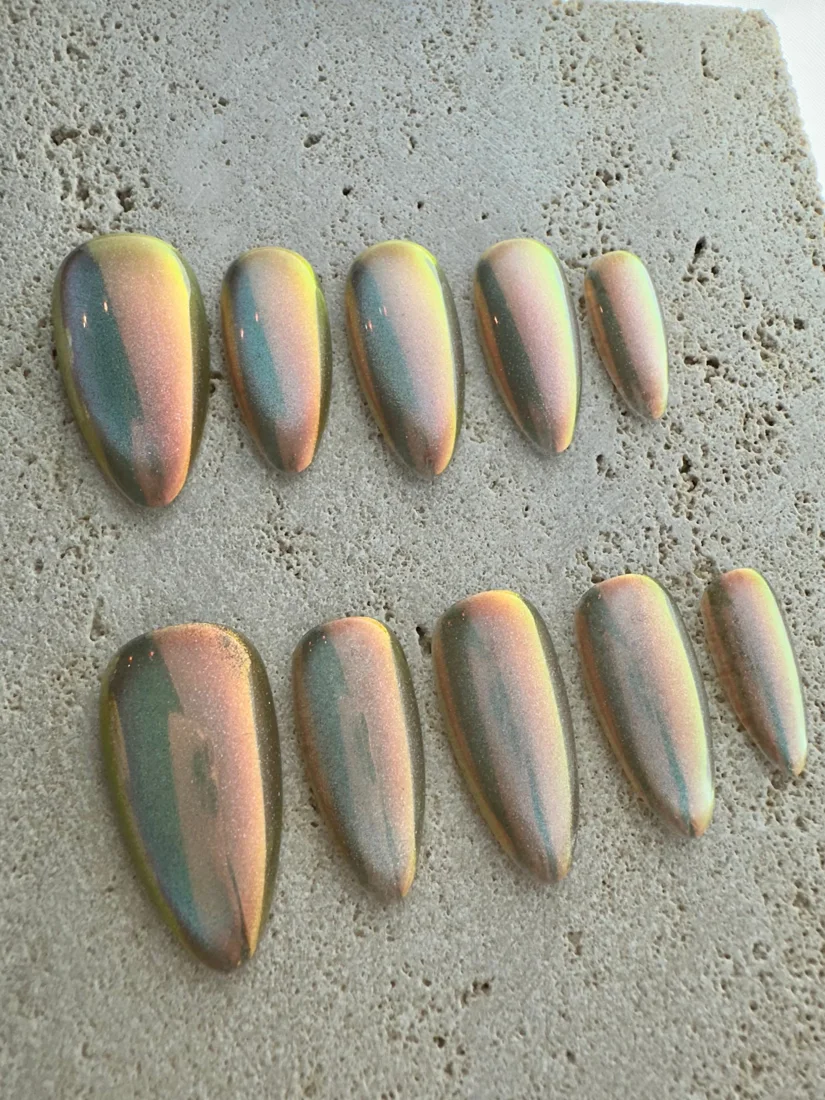 Crystal Magic Press On Nails- Sunset detail 5