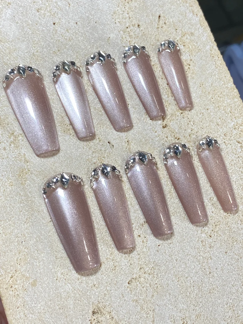 Sweet Pink Press On Nails detail 4