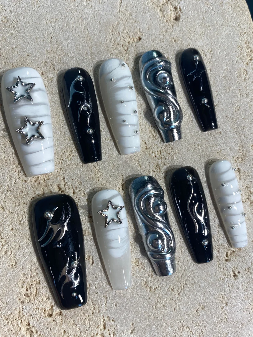 Y2K Star Night Press On Nails detail 4