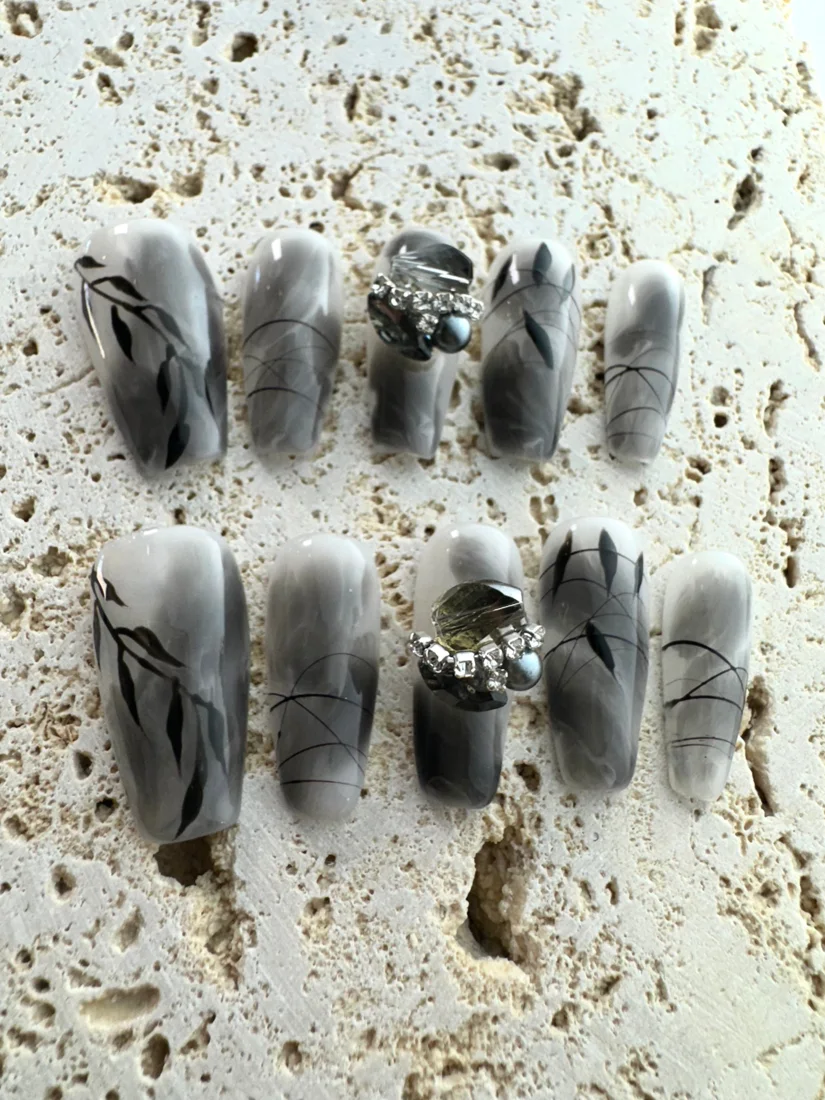 Bamboo Press On Nails detail 4