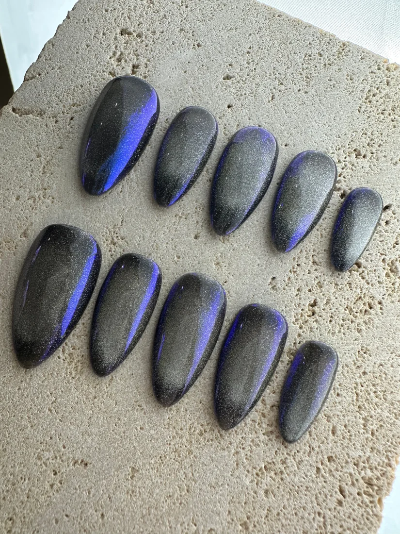 Crystal Magic Press On Nails- Dark detail 5