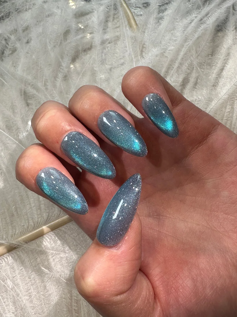 Crystal Magic Press On Nails- Ocean detail 7