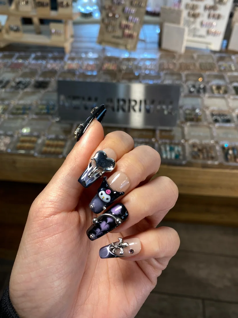 Purple Kuromi Press On Nails detail 2