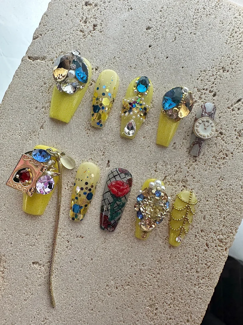 New Year Press On Nails detail 3