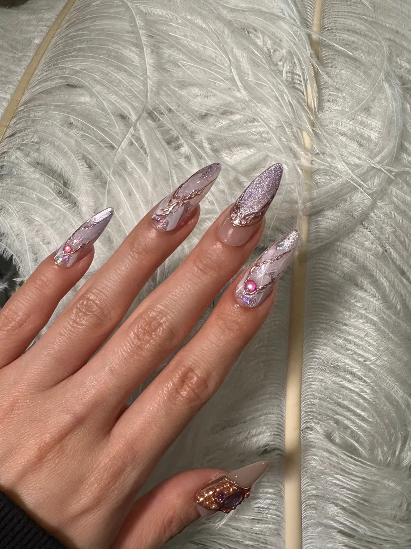 Purple Nymph Press On Nails detail 6