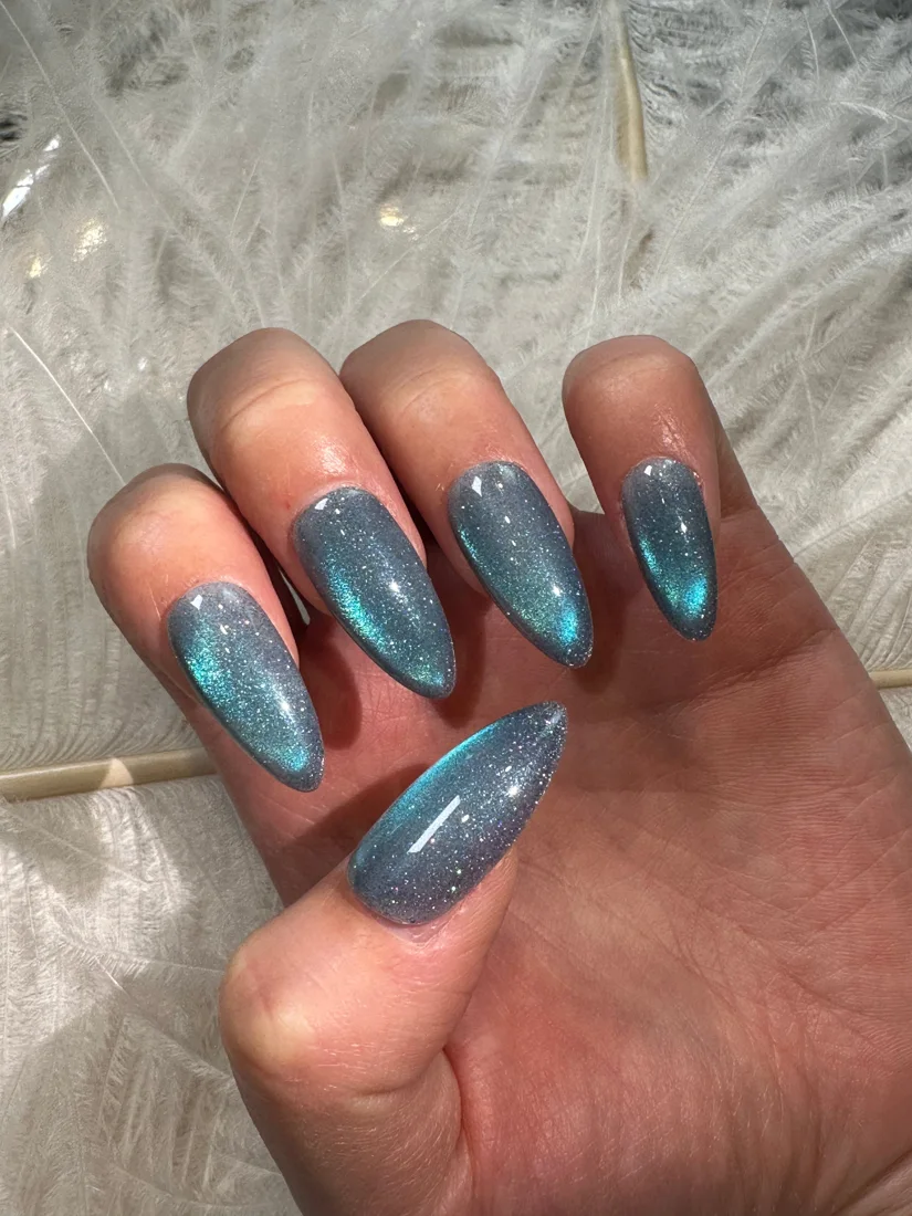 Crystal Magic Press On Nails- Ocean detail 2