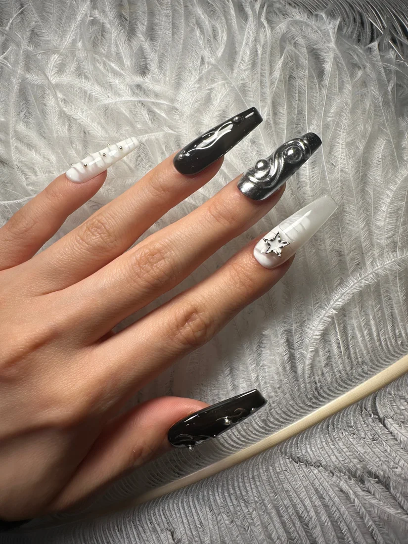 Y2K Star Night Press On Nails detail 5