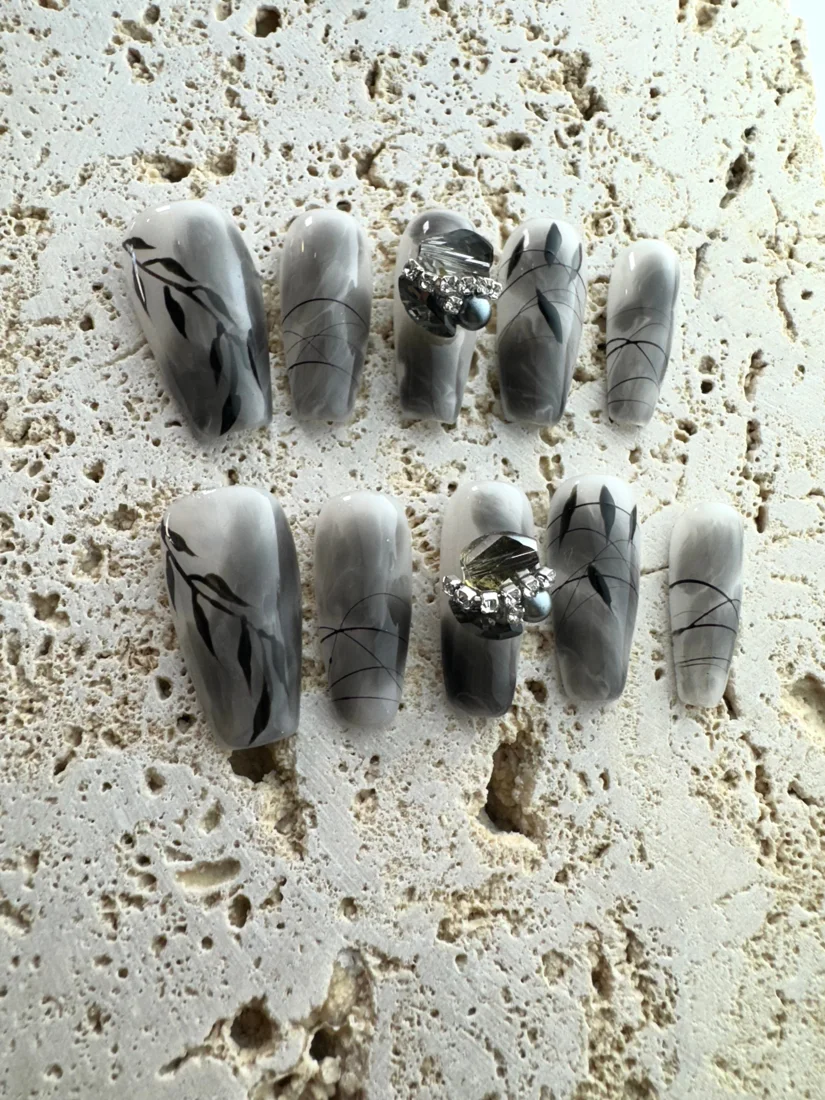 Bamboo Press On Nails detail 2