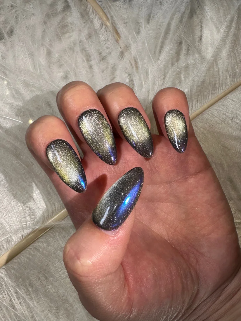 Crystal Magic Press On Nails- Dark detail 3