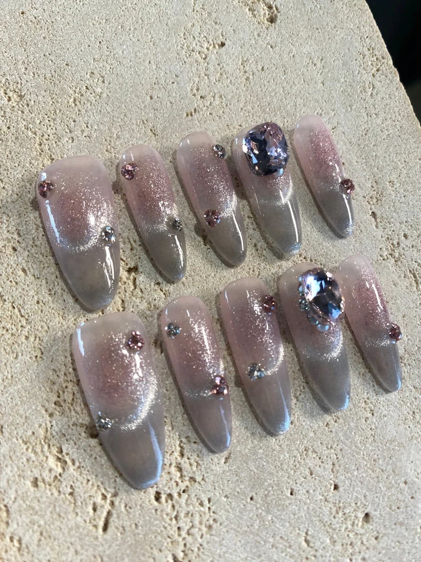 Pink Lover Press On Nails detail 4