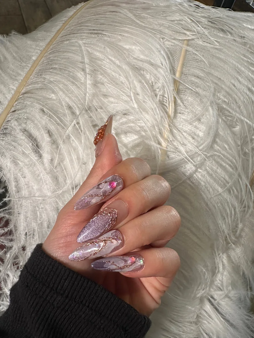 Purple Nymph Press On Nails detail 4