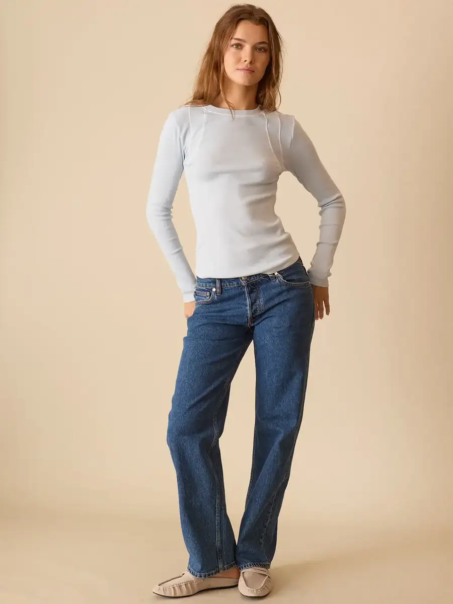 Washed Long Sleeve Audra Top
